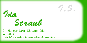 ida straub business card